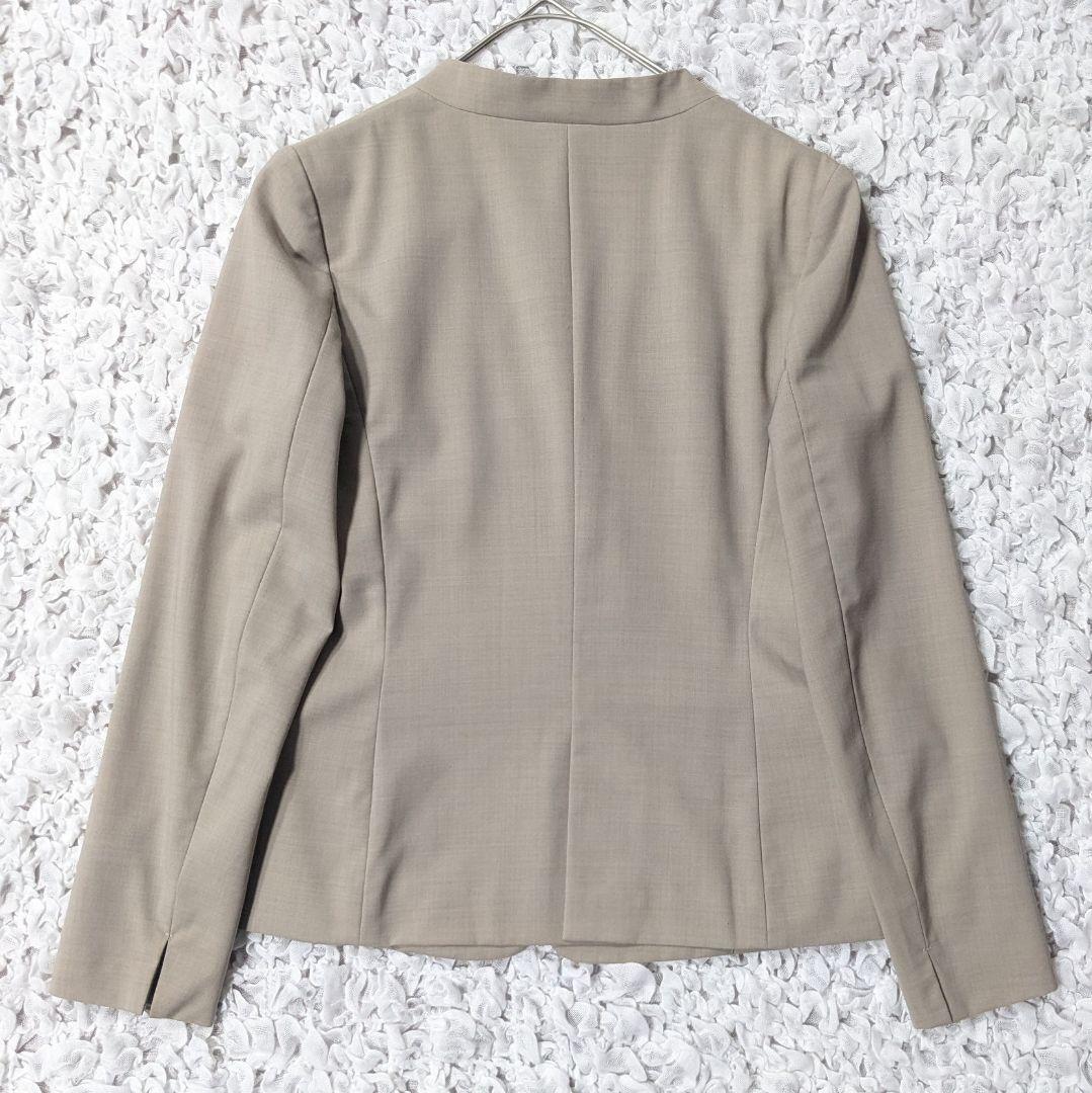 グリーンレーベルリラクシング セットアップ パンツスーツ カチリラ ノーカラー