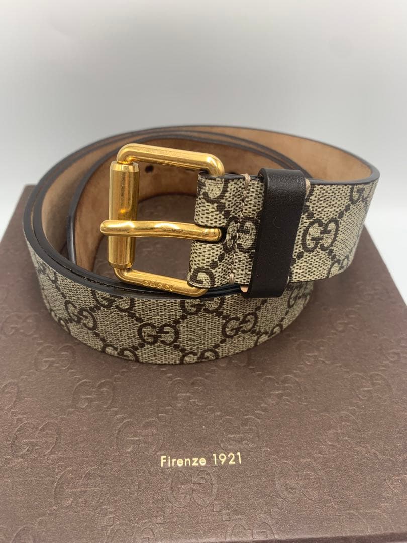 GUCCI スネーク GGスプリーム キャンバス ベルト P55