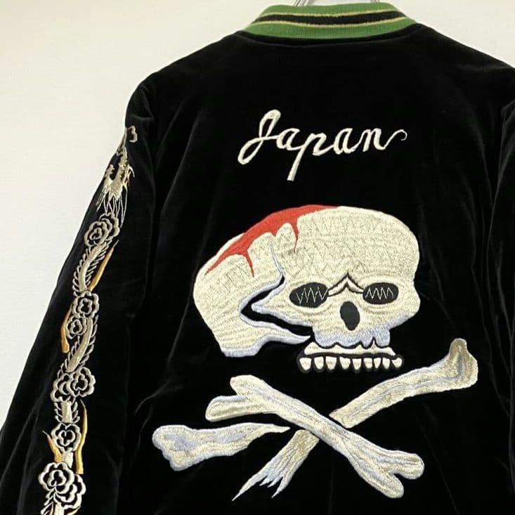 テーラー東洋 港商スペシャル 別珍 スカジャン 髑髏×龍/大/Lサイズ