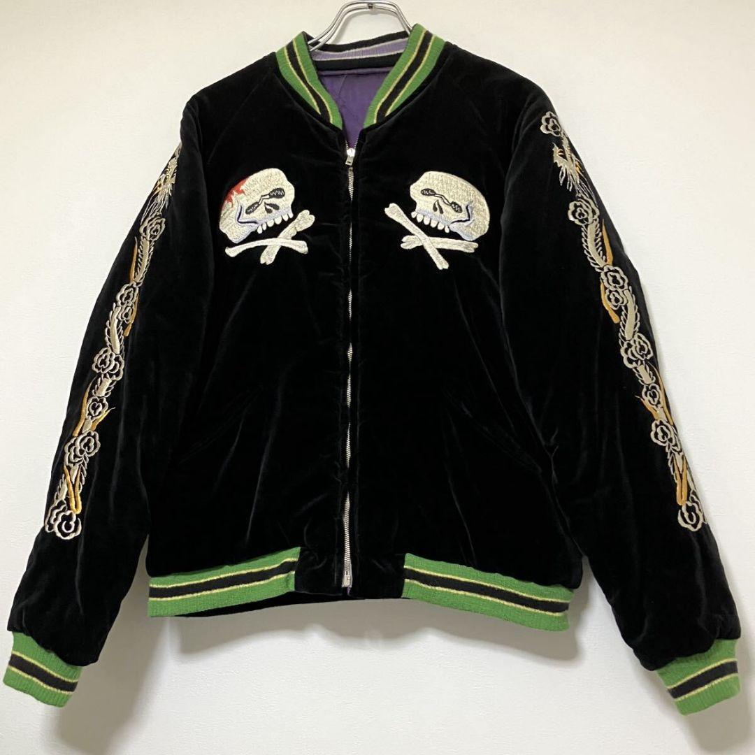 テーラー東洋 港商スペシャル 別珍 スカジャン 髑髏×龍/大/Lサイズ