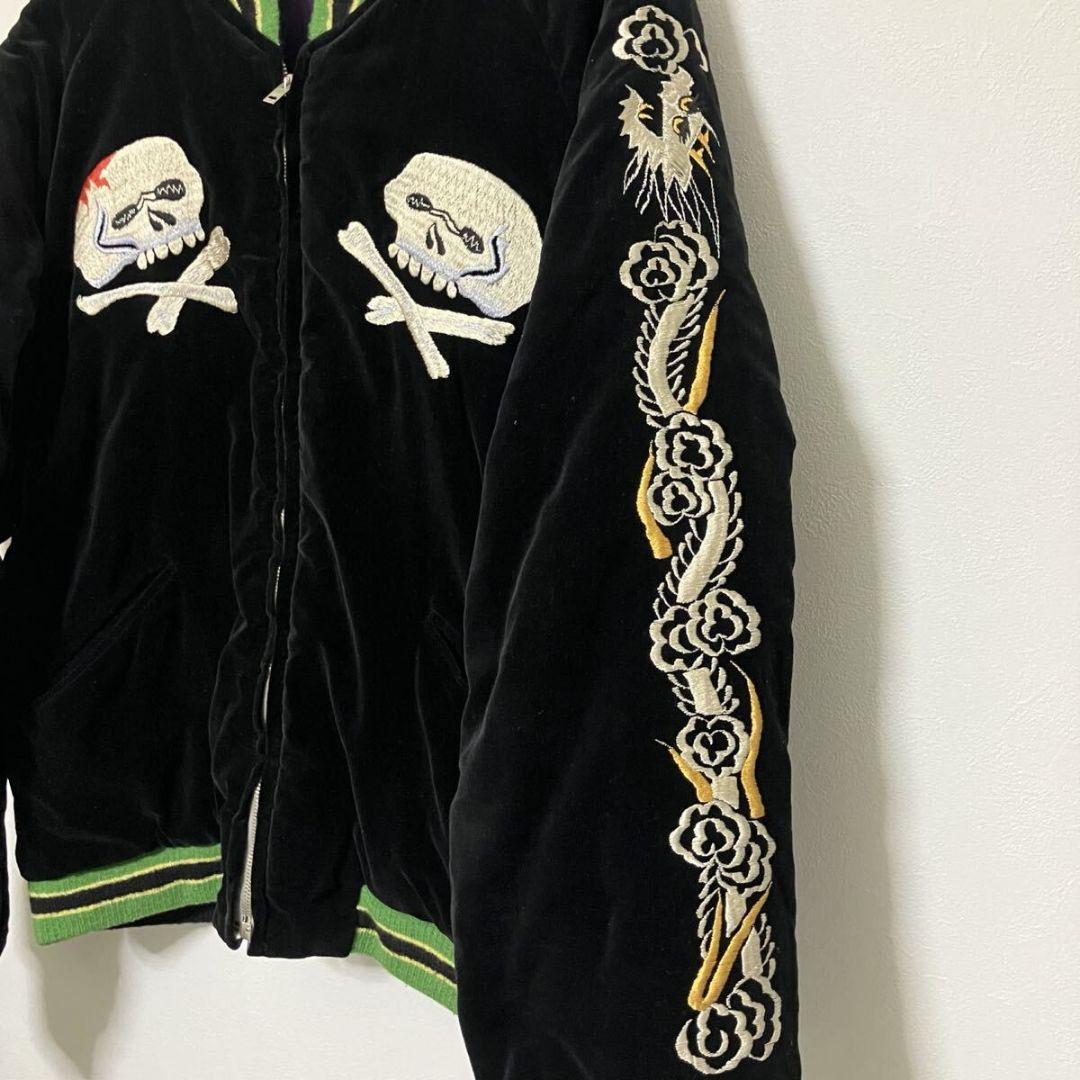 テーラー東洋 港商スペシャル 別珍 スカジャン 髑髏×龍/大/Lサイズ