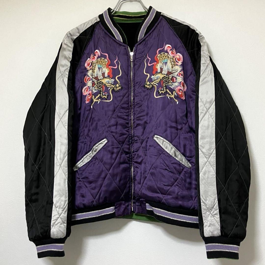 テーラー東洋 港商スペシャル 別珍 スカジャン 髑髏×龍/大/Lサイズ