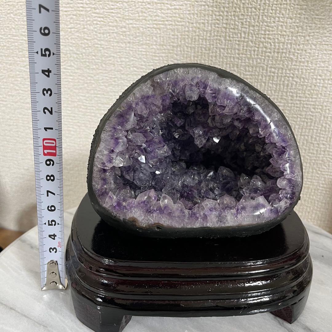 【天然石】アメジスト ドーム 紫水晶 クラスター 原石 パワーストーン 台座付き