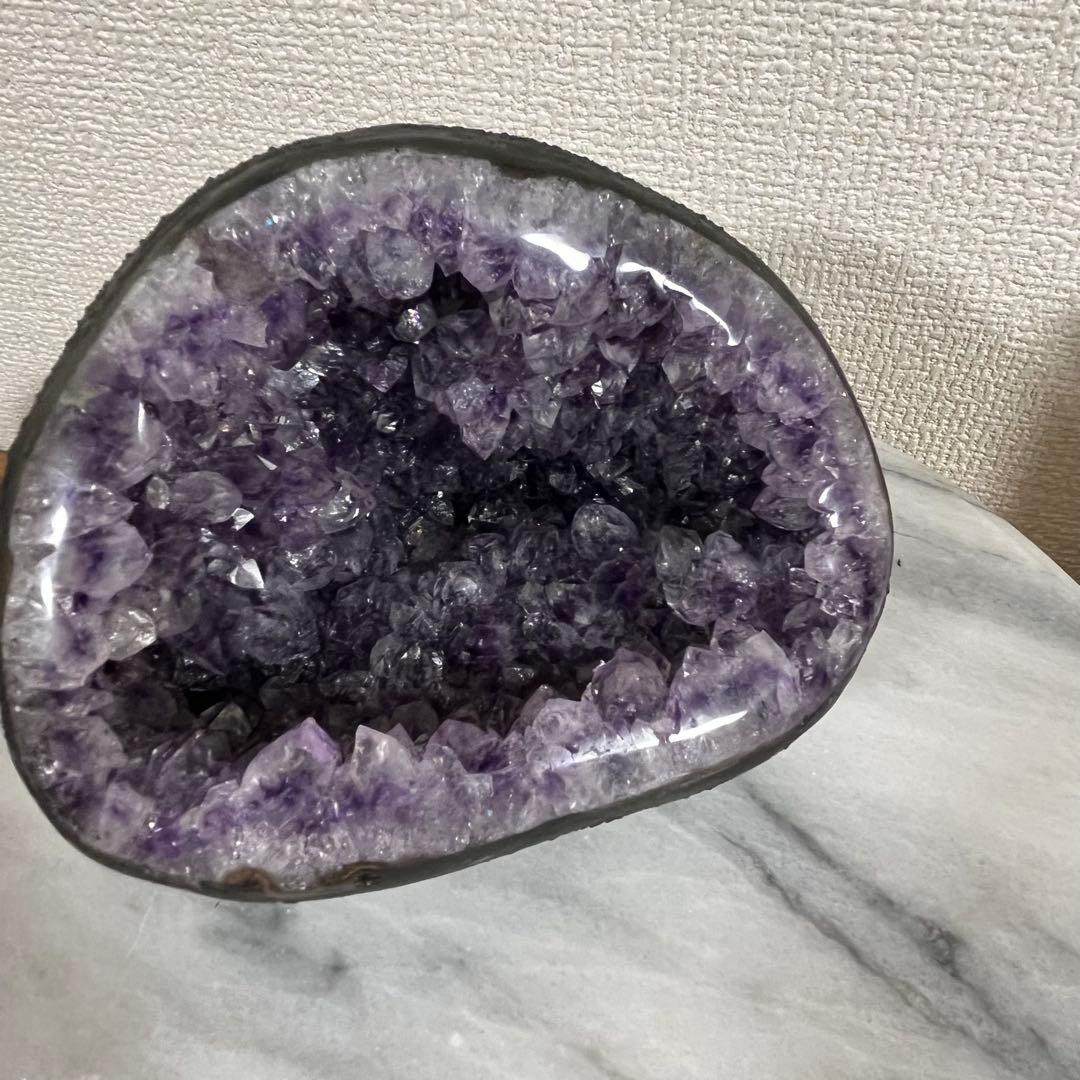 【天然石】アメジスト ドーム 紫水晶 クラスター 原石 パワーストーン 台座付き