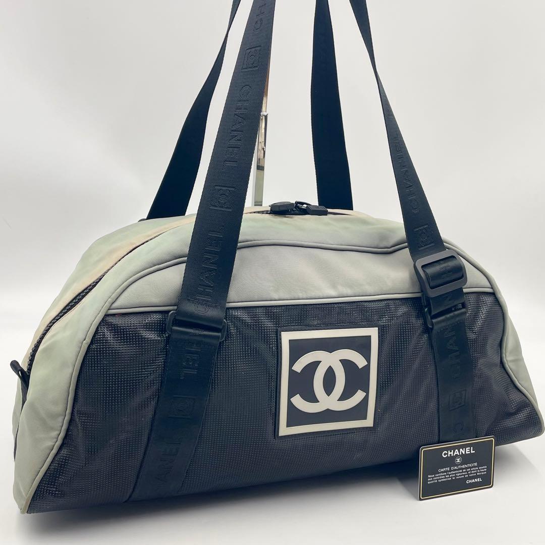 CHANEL スポーツライン ボストンバッグ ココマーク Gカード&シール◎