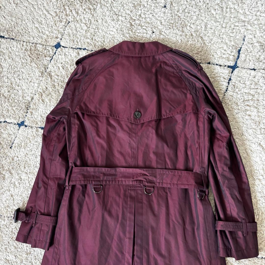 【美品✨】バーバリーロンドン　激レア！トレンチコート　メガチェック　ボルドー　Ｌ