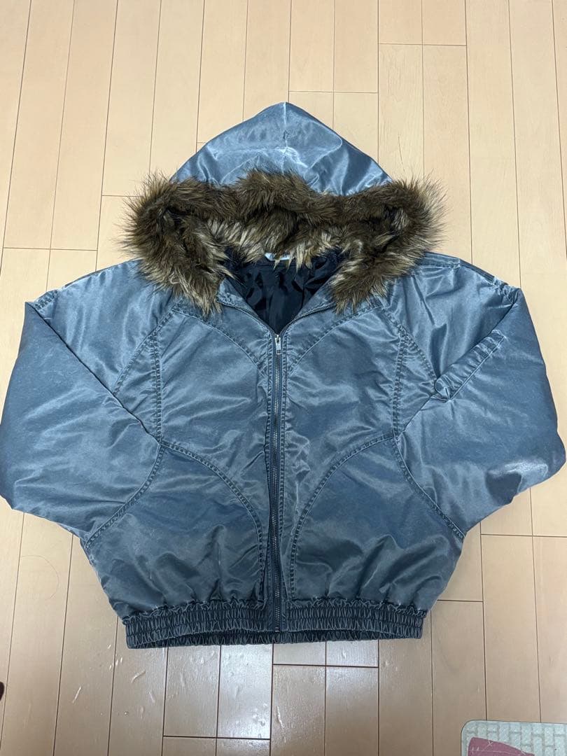 vintage make short fur jacket -ファージャケットL