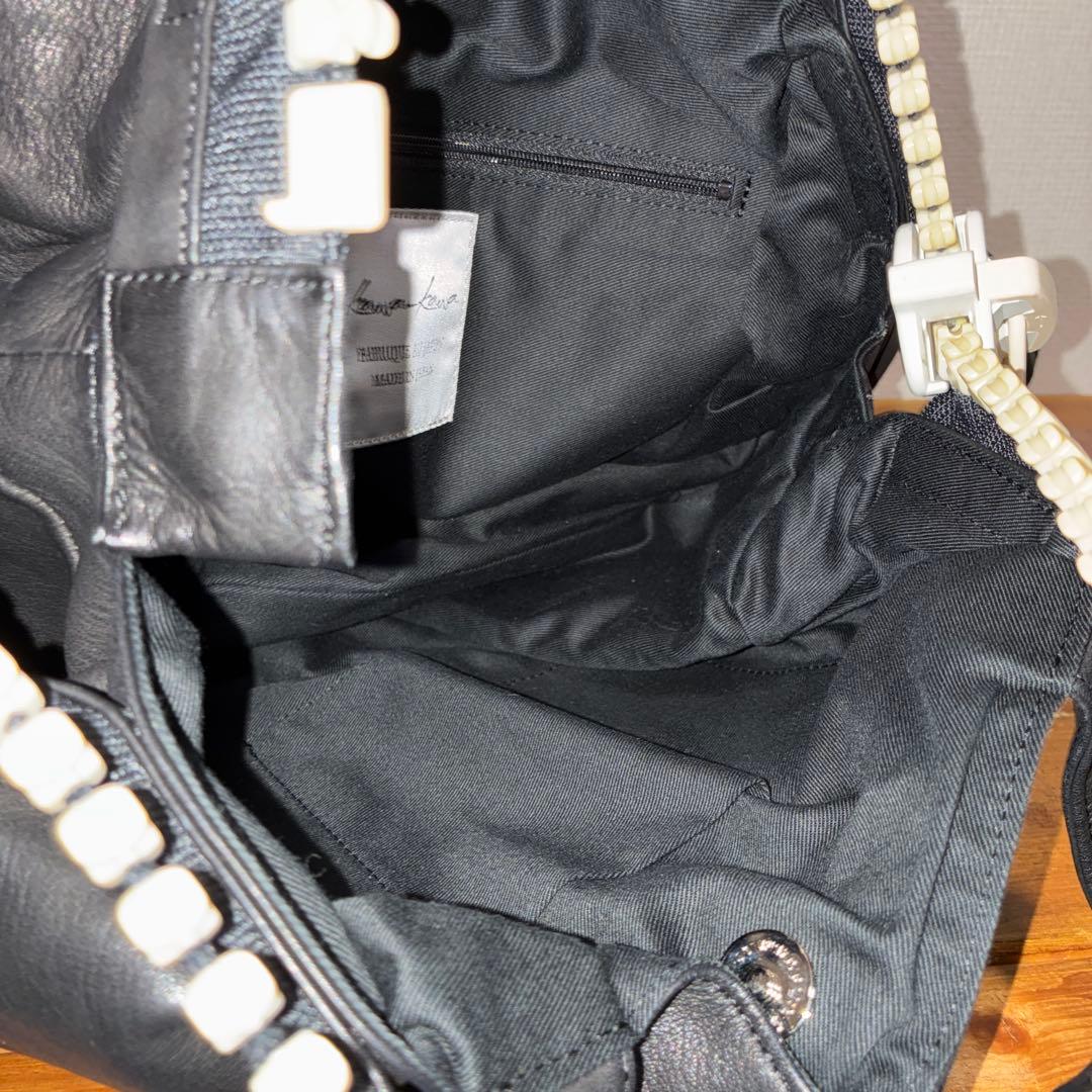 kawa-kawa カワカワ 肩掛け可　ビッグジップ　レザー トートバッグ