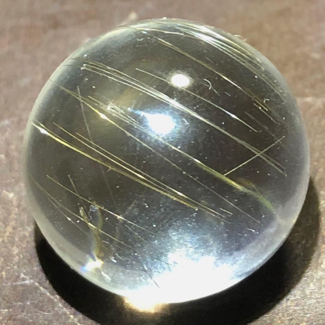 ☆別格高級品質！帝王秘宝②！極美！シルバー ルチル 丸玉　スフィア