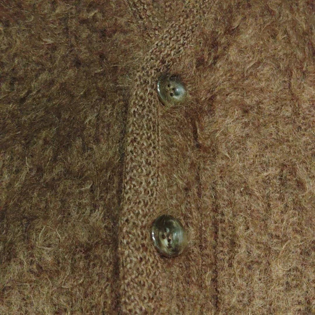 モヘアカーディガン　ブラウン