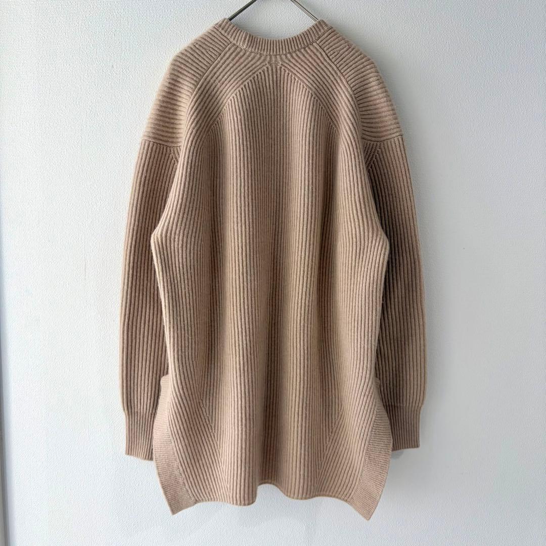 ドゥロワー ウール カシミヤ 9G 畦編み クルーネックニット セーター