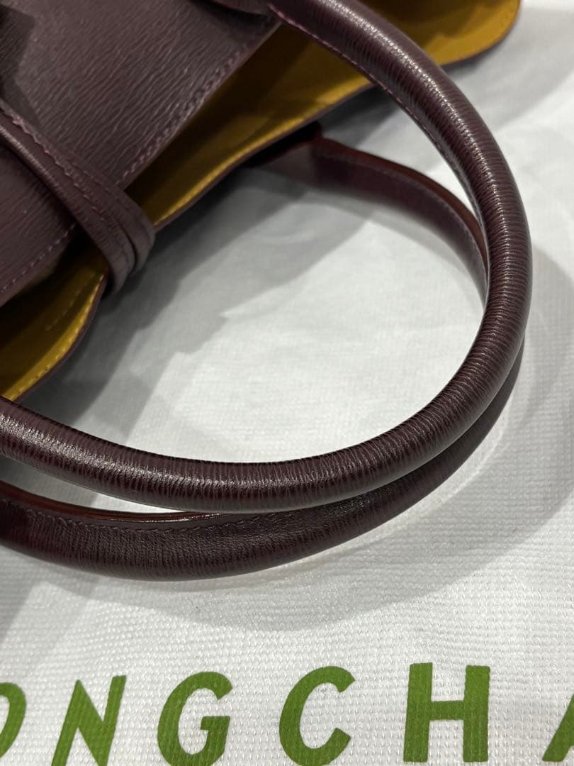 LONGCHAMP ロンシャン 超美品 ロゾ 濃茶レザー トートバッグ