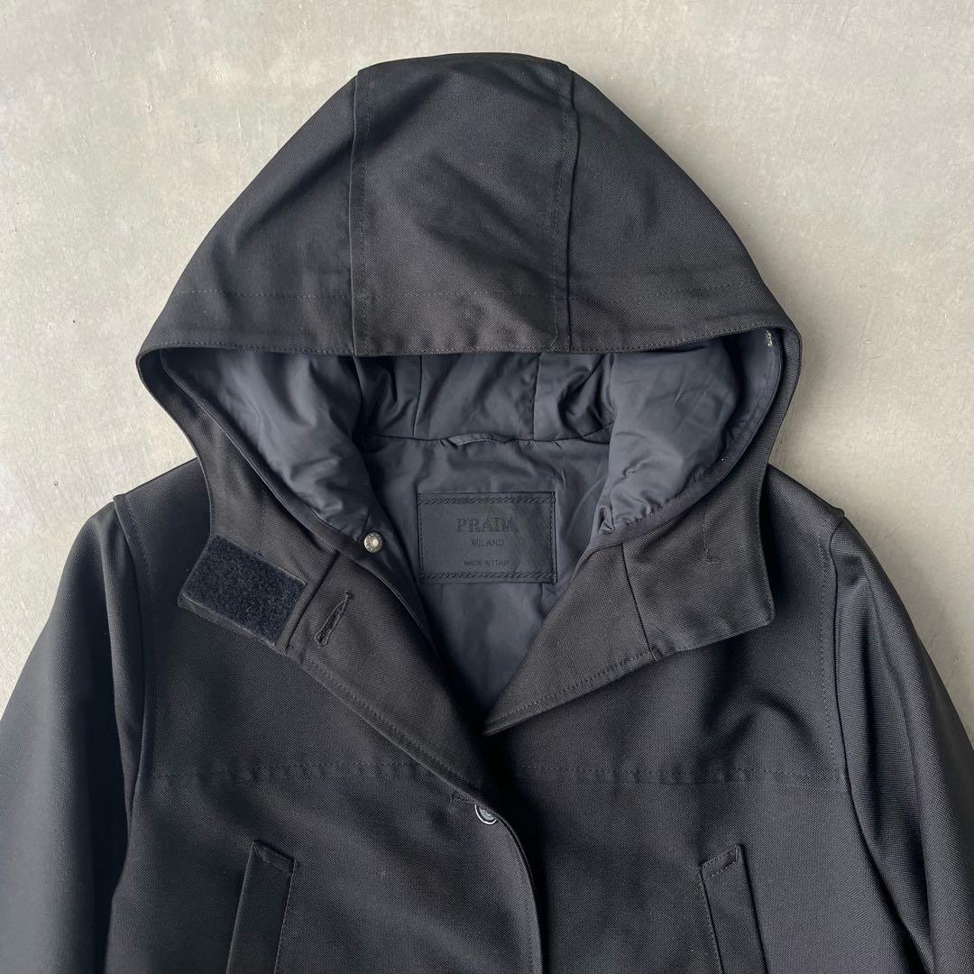 n*様 PRADA 1999AW belted hooded coat