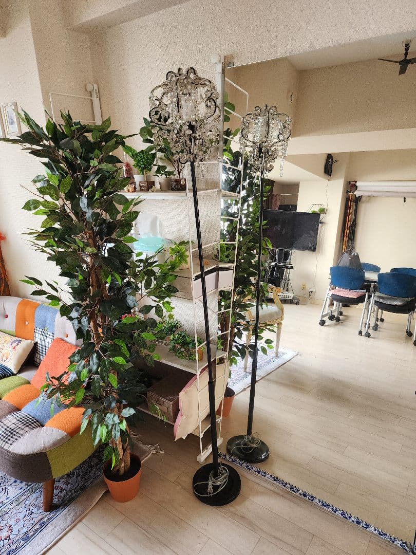 シャンデリアスタイル フロアスタンド 約160cm