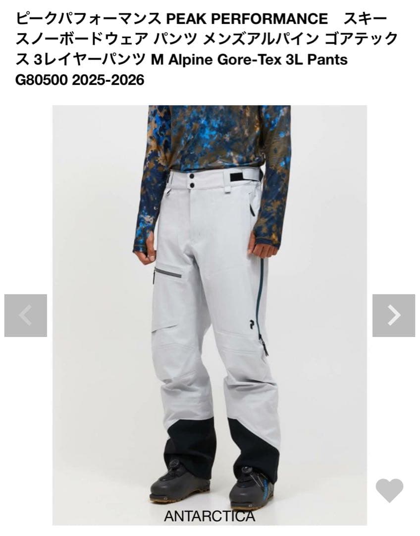 25/26 ピークパフォーマンス M Alpine Gore-Tex