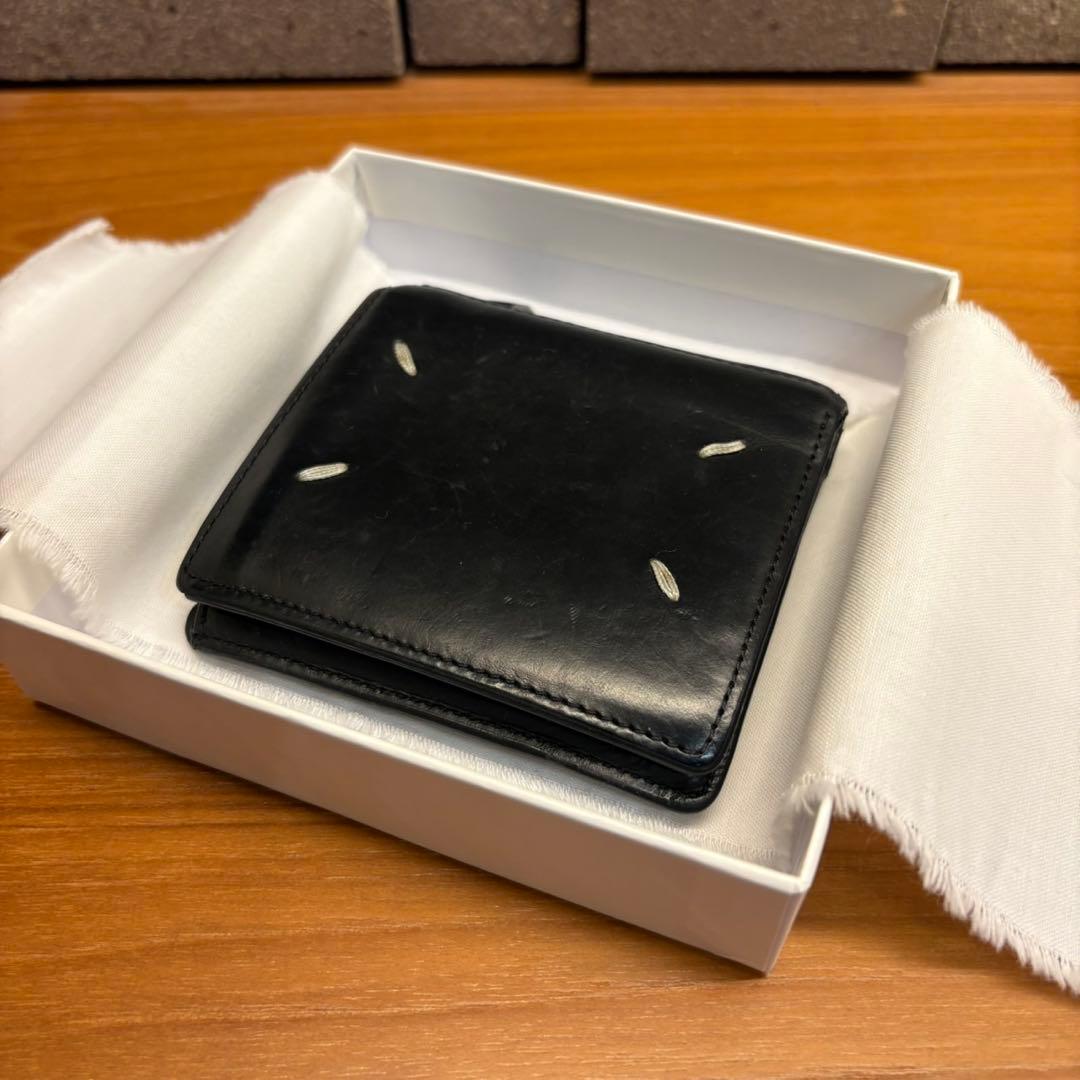 メゾンマルジェラ　二つ折り財布　ブラック