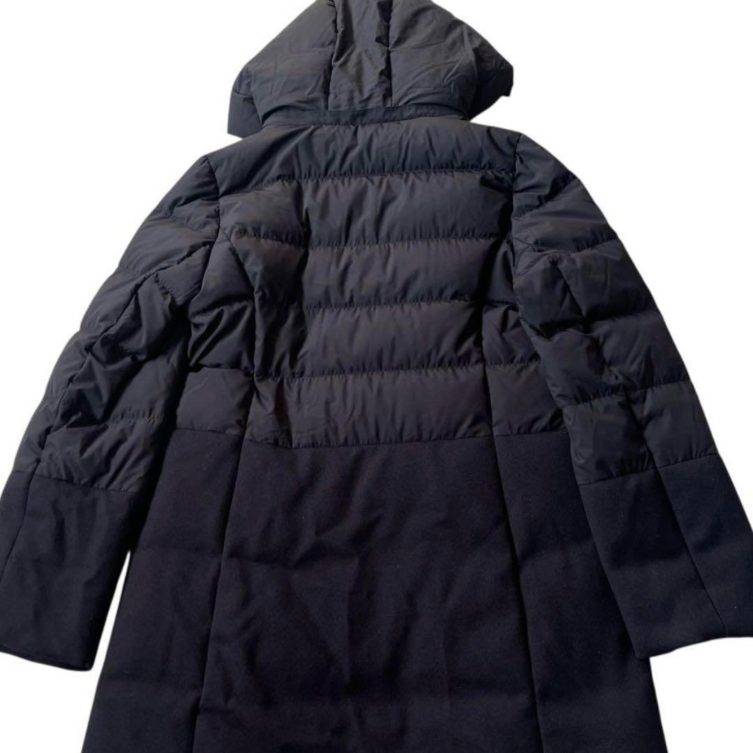 マッキントッシュフィロソフィー ダウンコート コンビロングダウン フード 黒 M