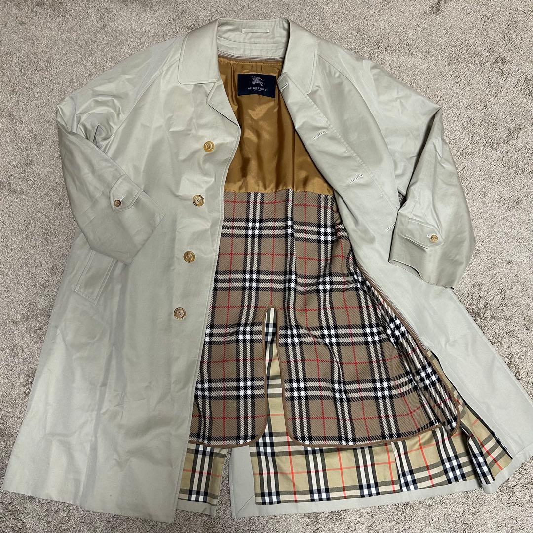 BURBERRY LONDONノバチェック ライナー付ステンカラーコート着脱式
