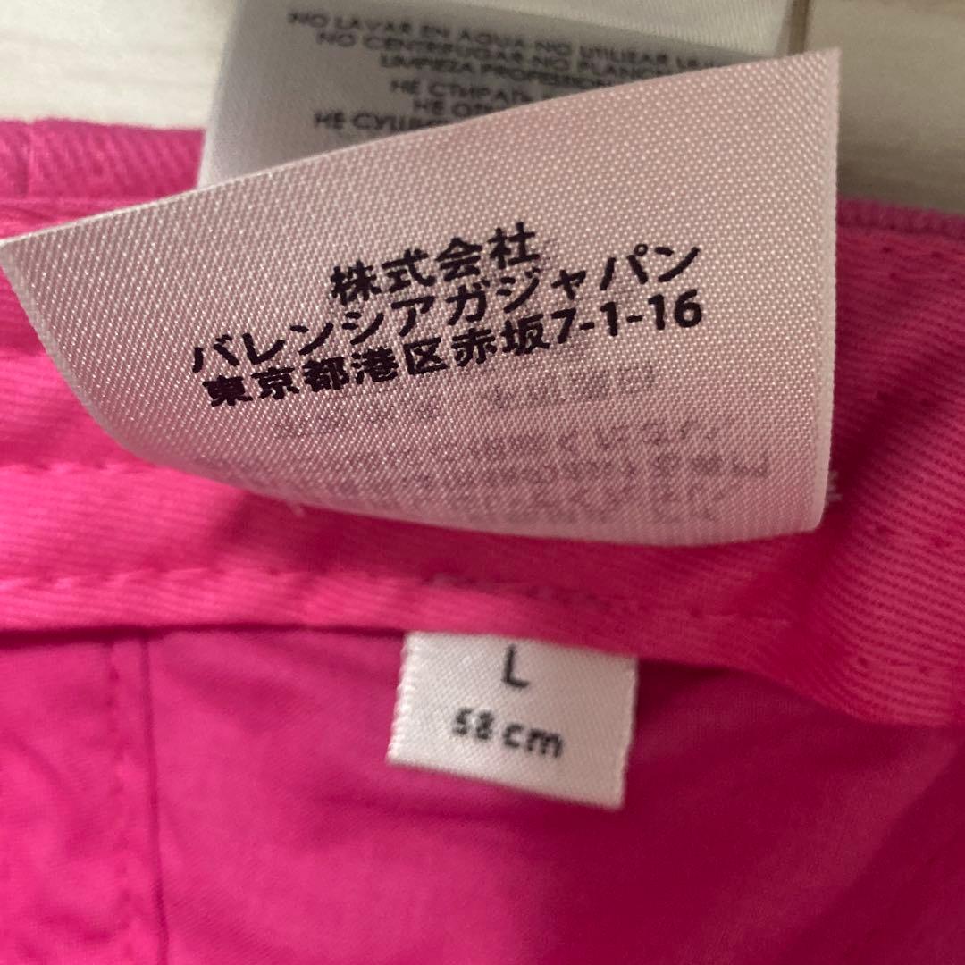 ✨極美品✨BALENCIAGA　キャップ　L58　新ロゴ　マジックテープ　ピンク