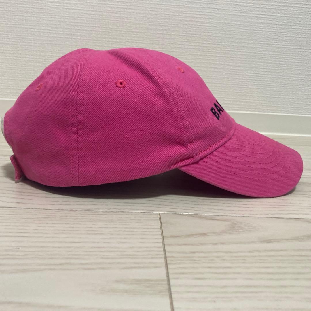 ✨極美品✨BALENCIAGA　キャップ　L58　新ロゴ　マジックテープ　ピンク