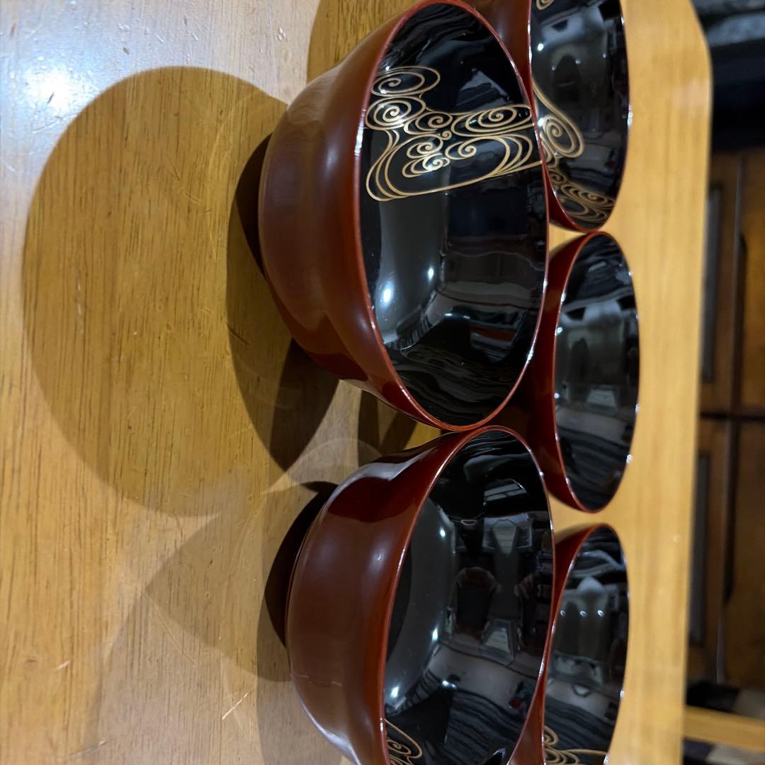 輪島塗り椀　金蒔絵