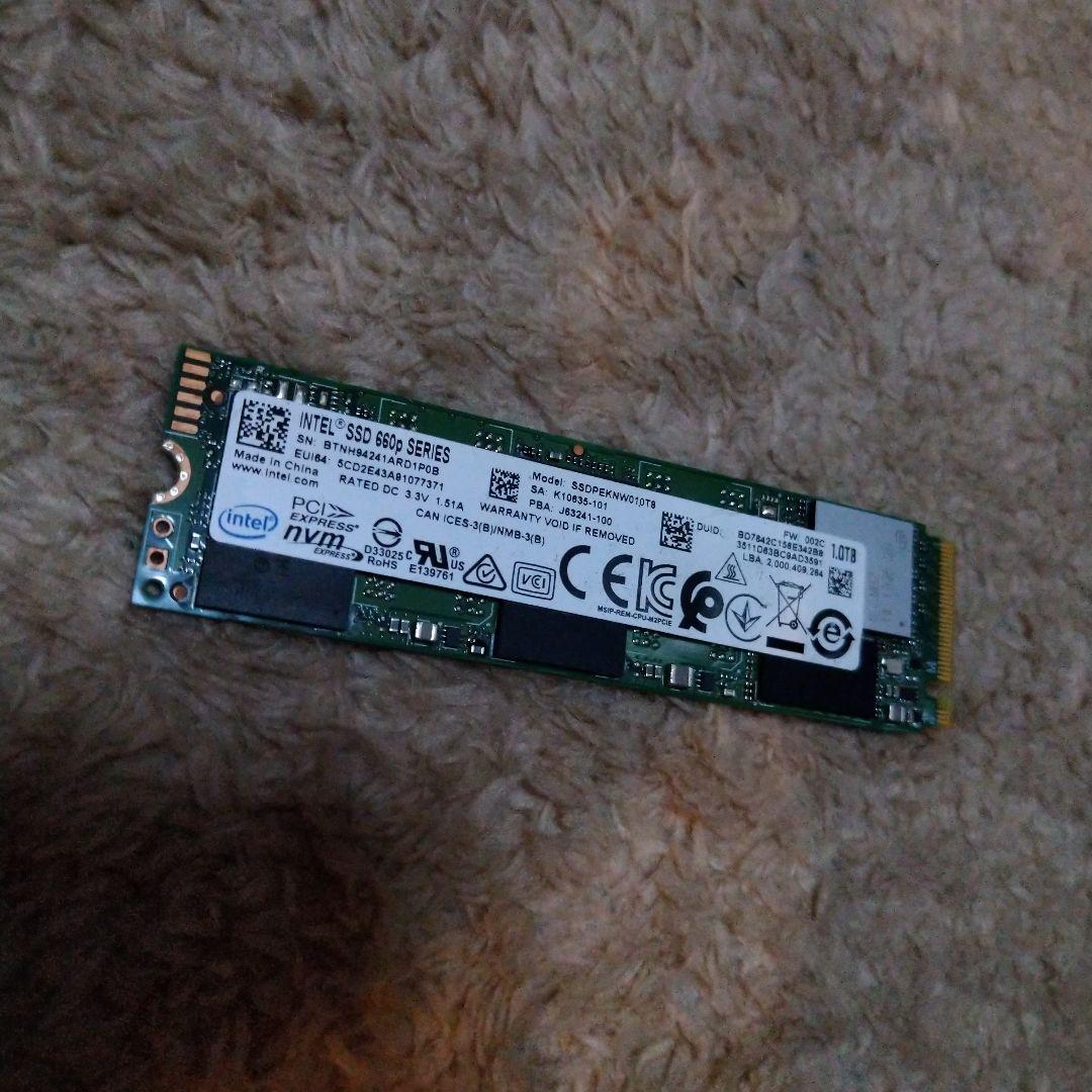 Intel SSD 660p Series M.2 NVMe 内蔵SSD 1tb