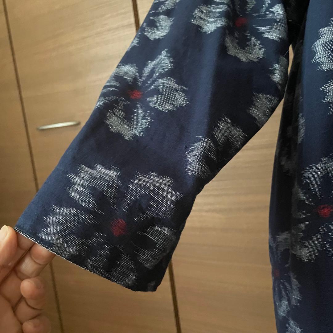 【Yukkorin45です】　久留米絣　フード付き コート