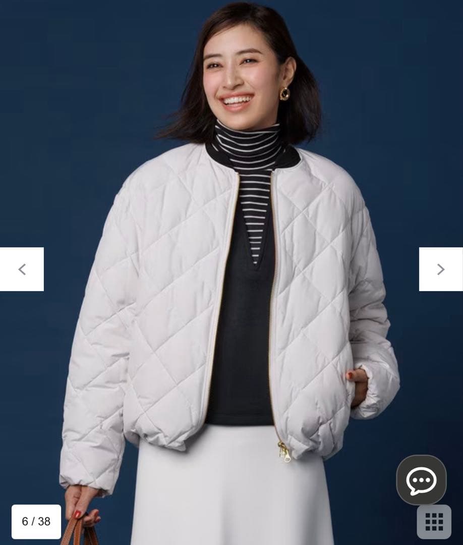 【TAION×UNFILO】キルティングダウン ショート丈ブルゾン