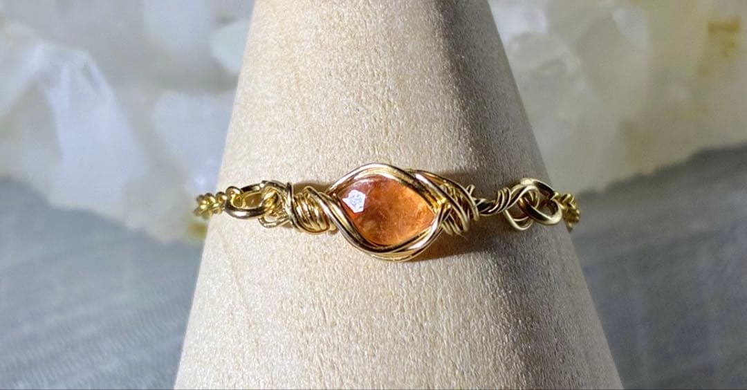 希少石！ パキスタン産 トリプライト チェーンリング