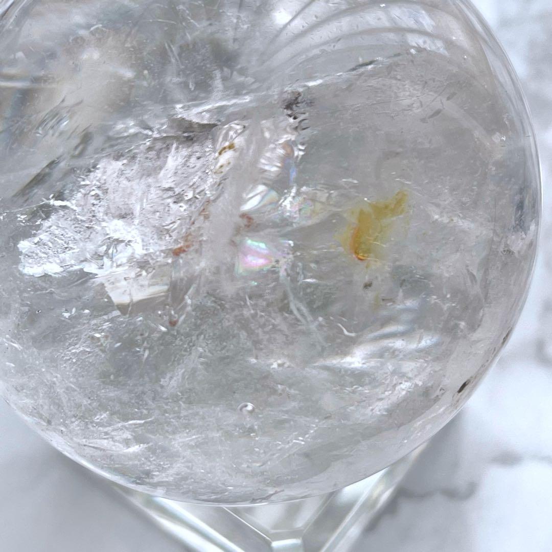 レインボー&ライモナイト✨ブラジル産天然水晶スフィア