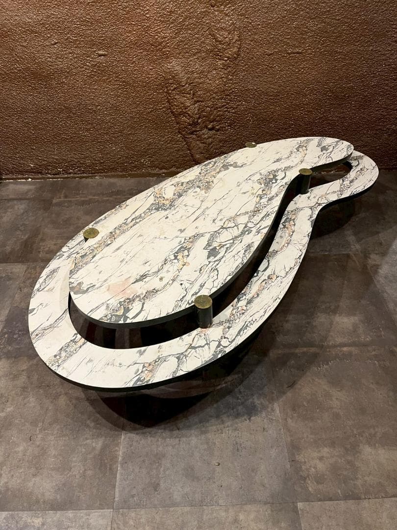 50s ミッドセンチュリー マーブル柄 コーヒーテーブル ローテーブル