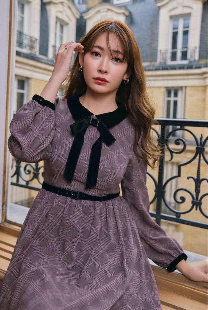 ワンピース Her Lip To Bristol Plaid Ribbon Dress