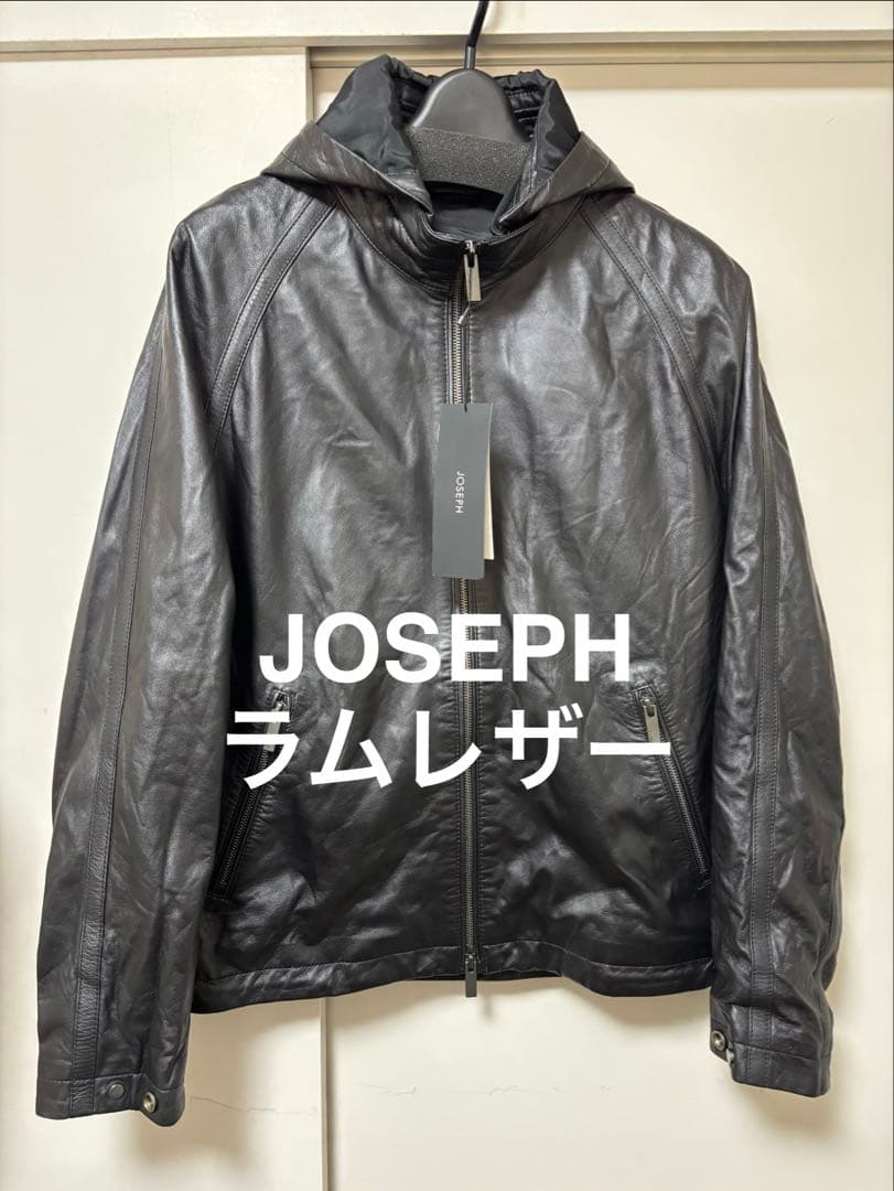 定価16.5万円JOSEPH ラムレザー　シングルライダース　サイズ46 黒