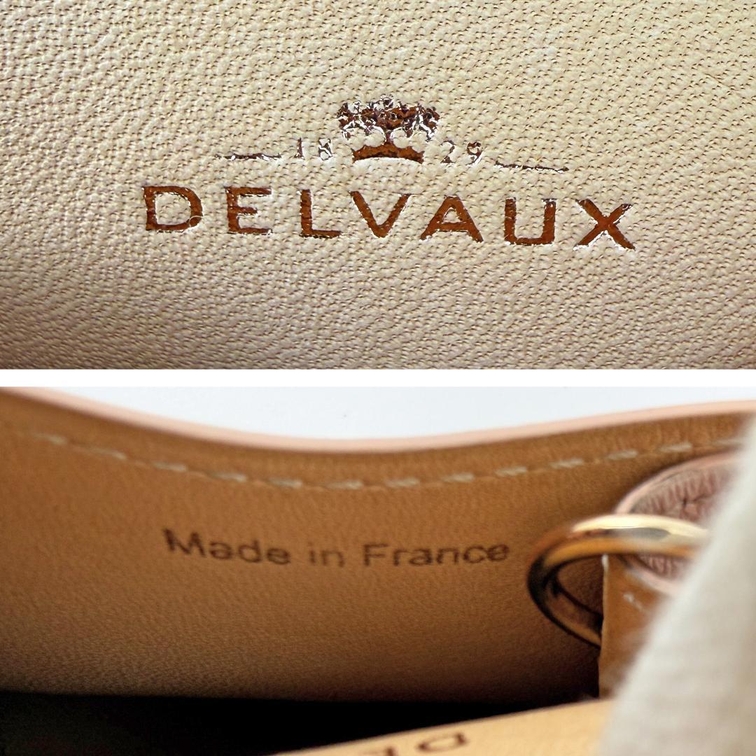 定価21万【極美品】デルヴォー バッグ型 チャーム ブリヨン チェーン 薄ピンク