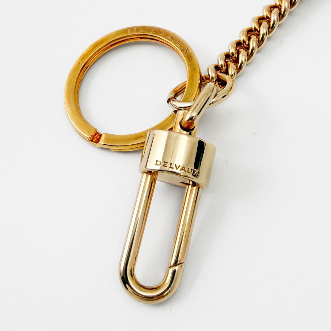 定価21万【極美品】デルヴォー バッグ型 チャーム ブリヨン チェーン 薄ピンク