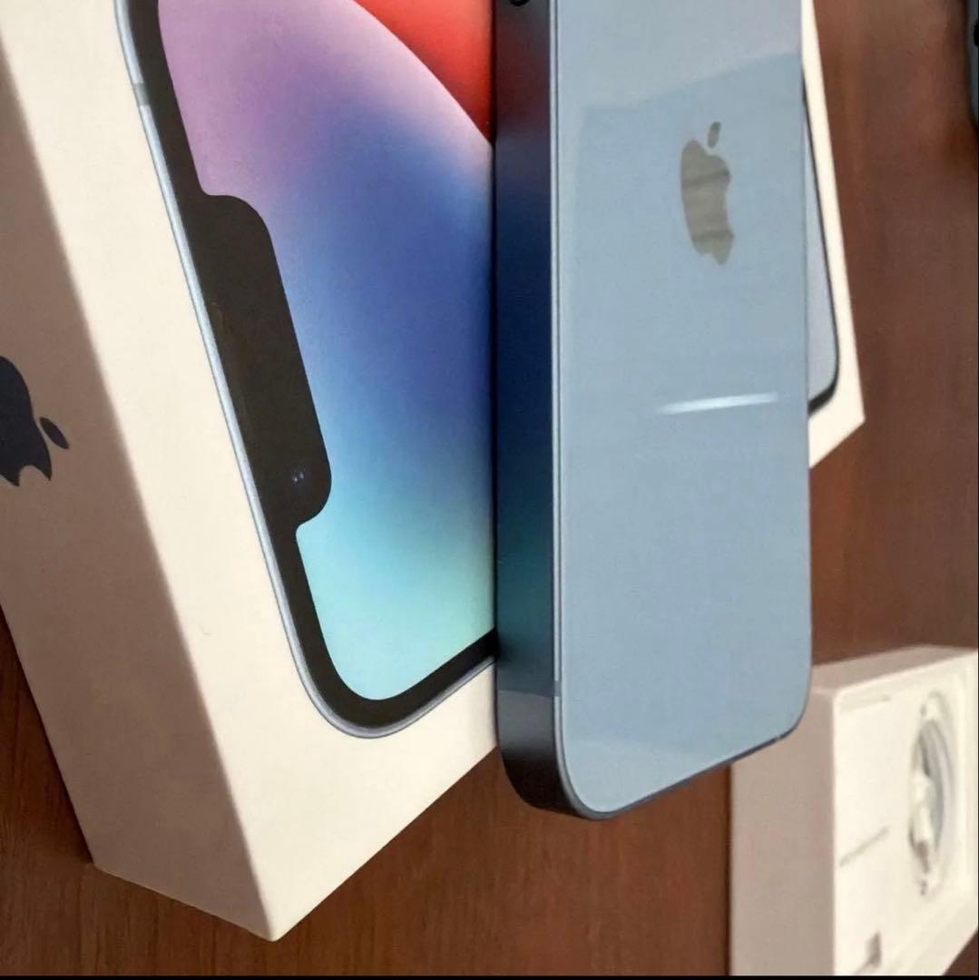 iPhone14 SIMフリー ブルー　256GB フィルム　ケース付き