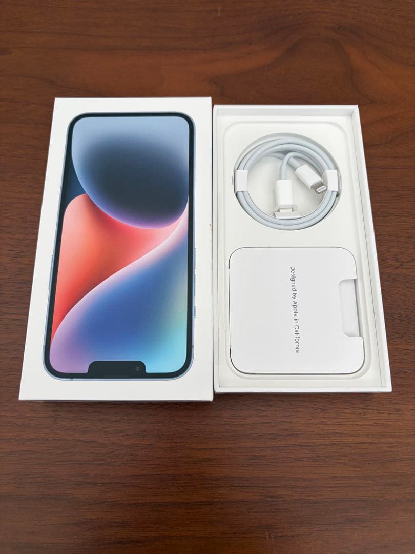 iPhone14 SIMフリー ブルー　256GB フィルム　ケース付き