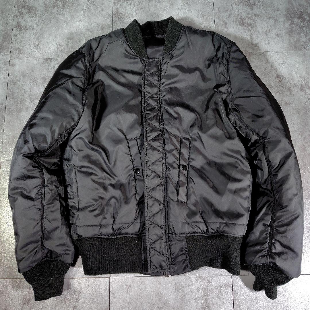 アルファインダストリーズ　パッチ付MA-1 フライトジャケット　リバーシブル　黒