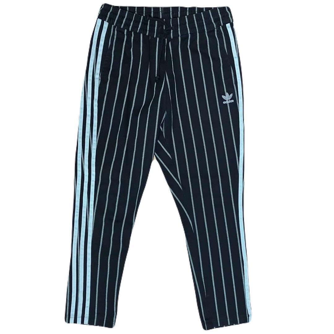 adidas 完売品 ピンストライプ デニム セットアップ ストライプ ジャージ