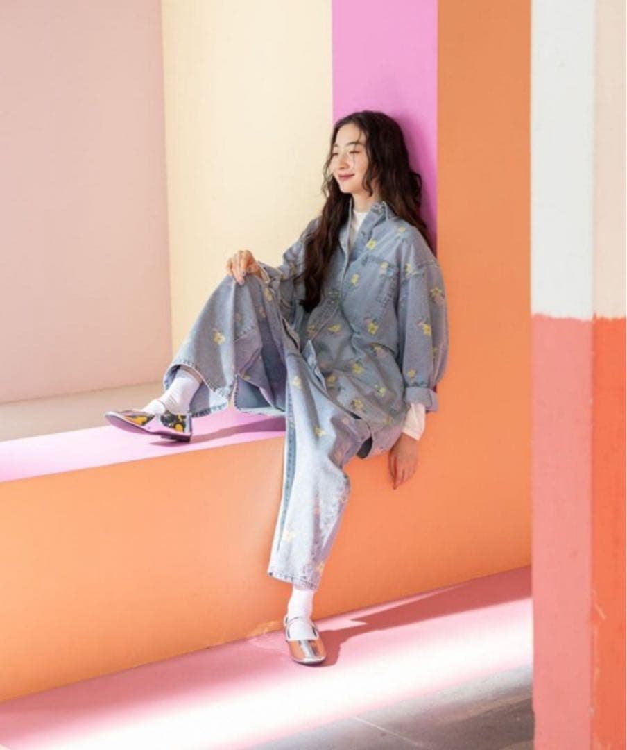 ニコアンド ワークビックデニムシャツ、パンツ2点