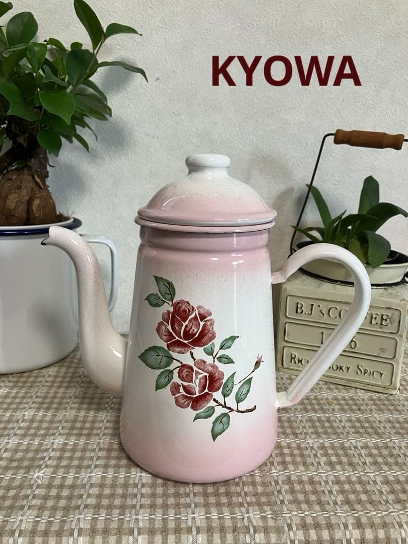 ② 協和工業 KYOWA 日本製 ホーローポット スカーレットローズ