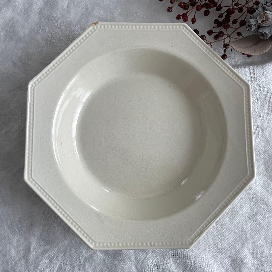 フランス アンティーク モントロー オクトゴナル深皿 B