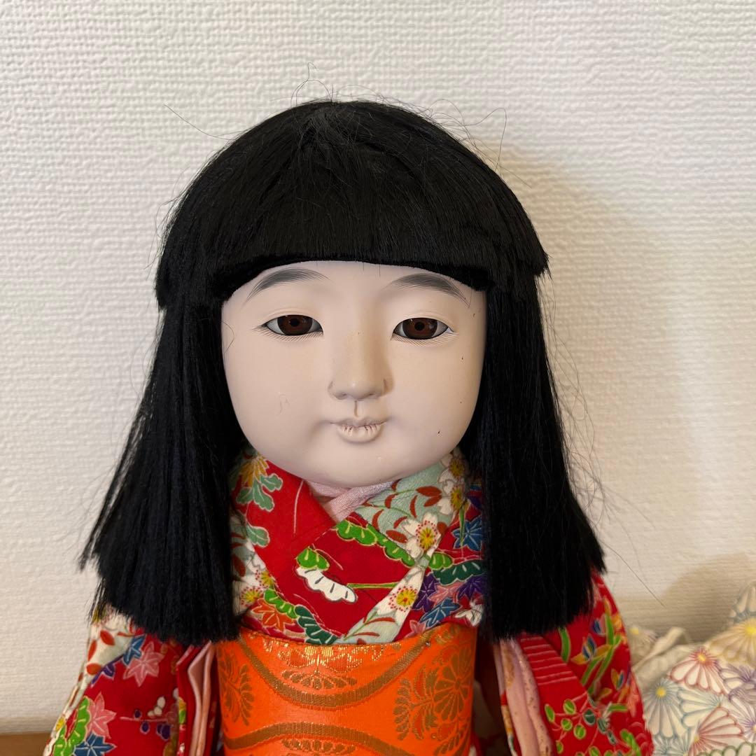 【昭和レトロ　日本人形】市松人形と着せ替え着物