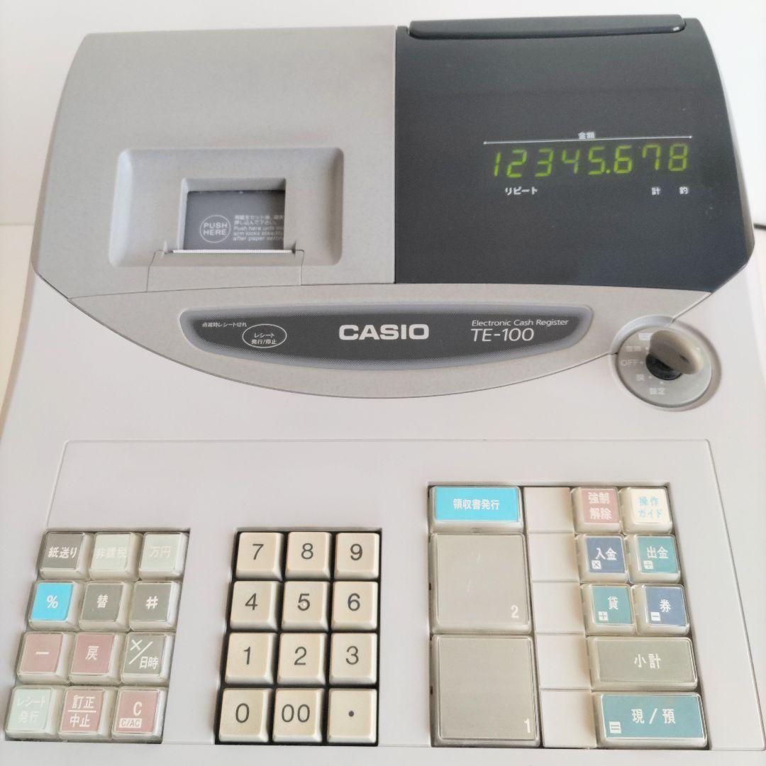 CASIO レジスター TE-100 2段式ドロワー 感熱紙ロール付属