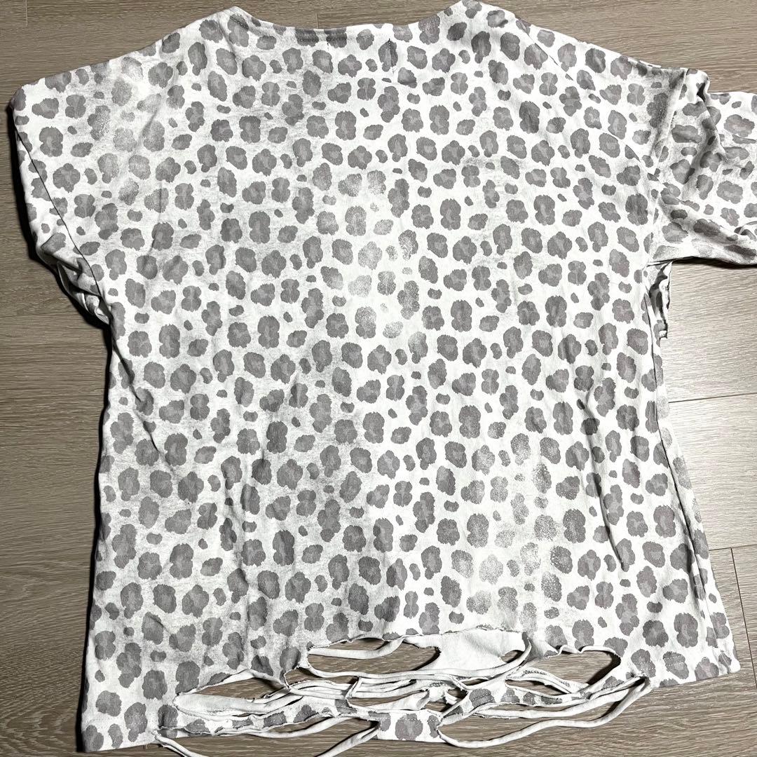 grancy 総柄ラインストーングラフィックロンT ホワイト