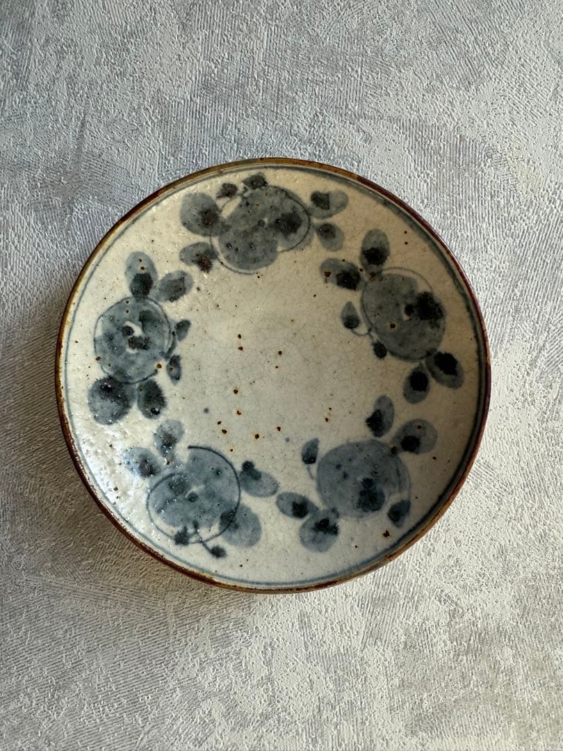 市野吉記　コウホ窯　花柄小皿　プレート