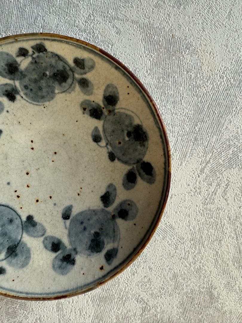 市野吉記　コウホ窯　花柄小皿　プレート