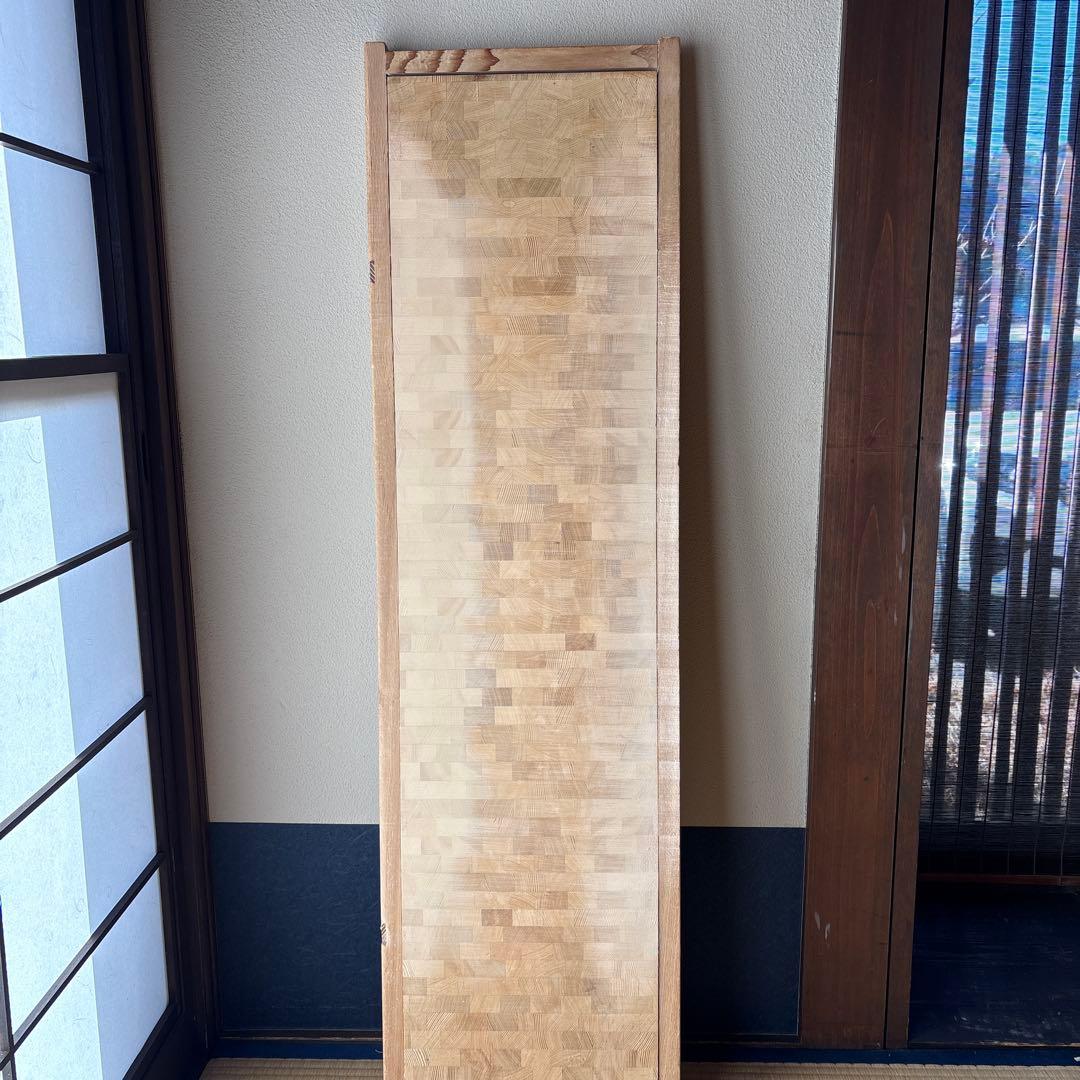 蕎麦打用寄木作りまな板　そば　寄せ木　まな板　木口