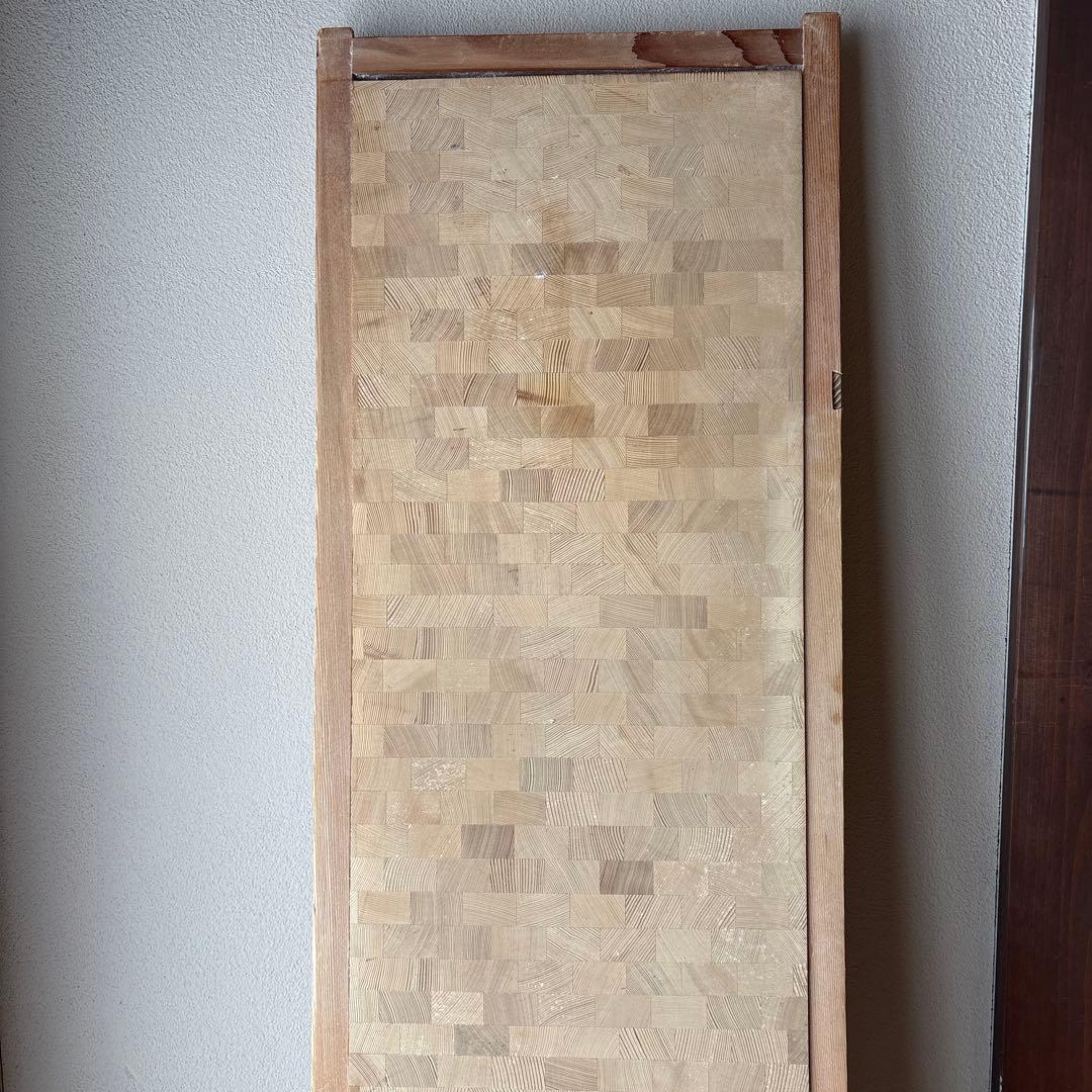 蕎麦打用寄木作りまな板　そば　寄せ木　まな板　木口