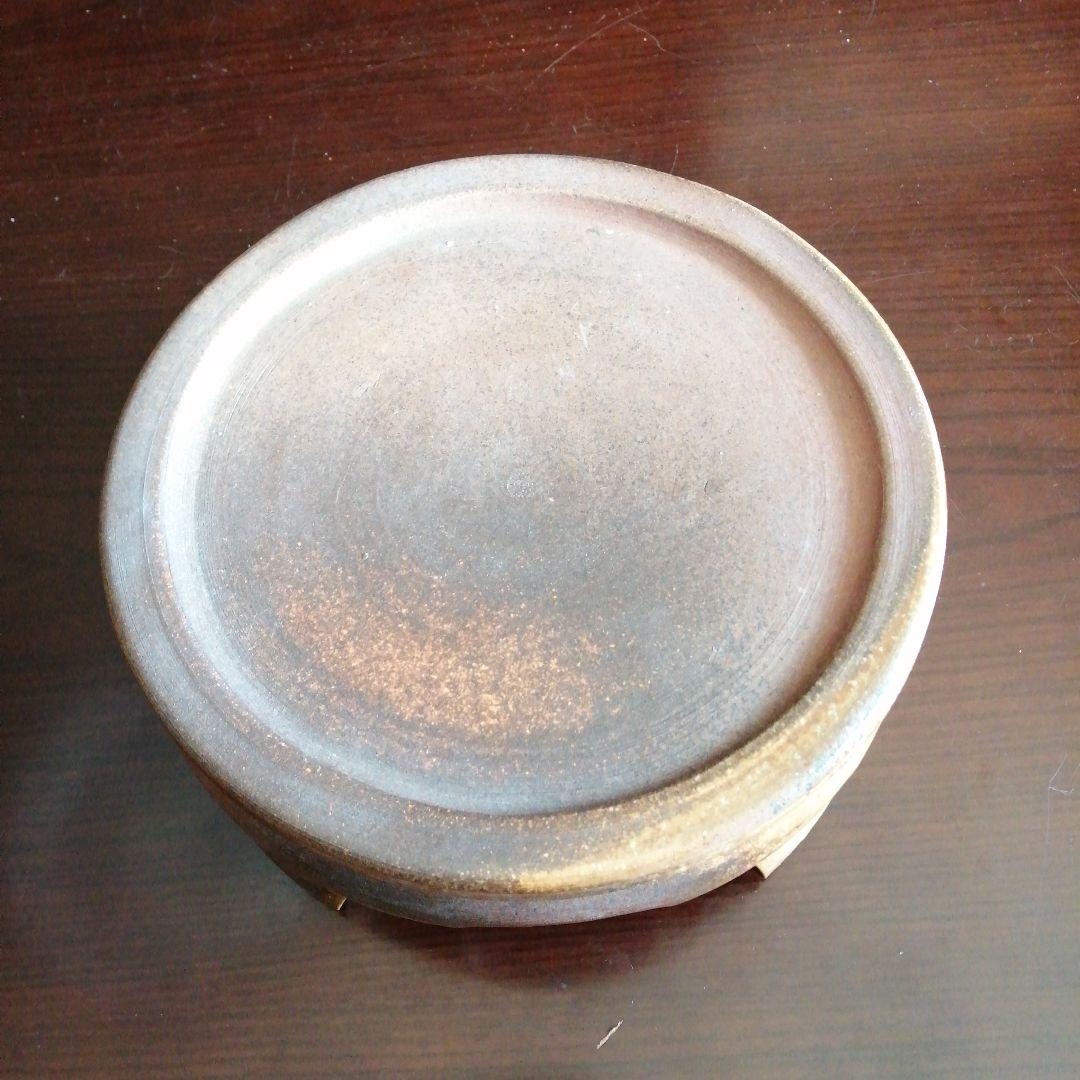 信楽焼　古谷忠六　三足花台　22cm